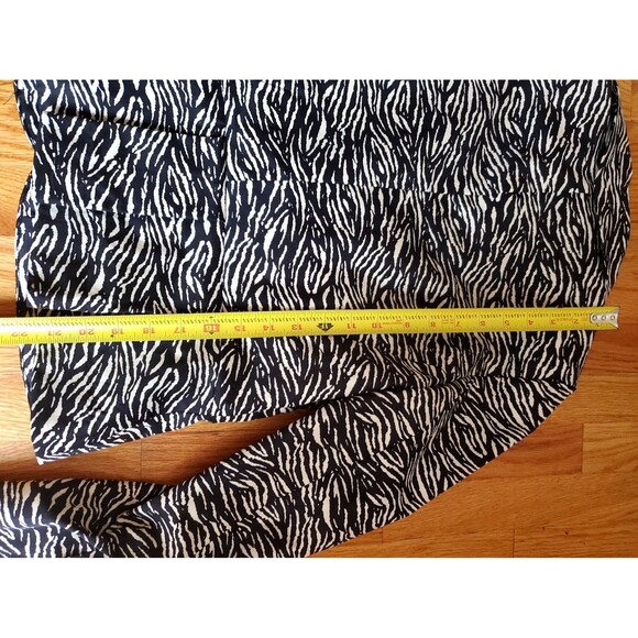 Sandoro Studio Blazer Black White Zebra Animal Print Buttons Office Jacket Large - Picture 9 of 10